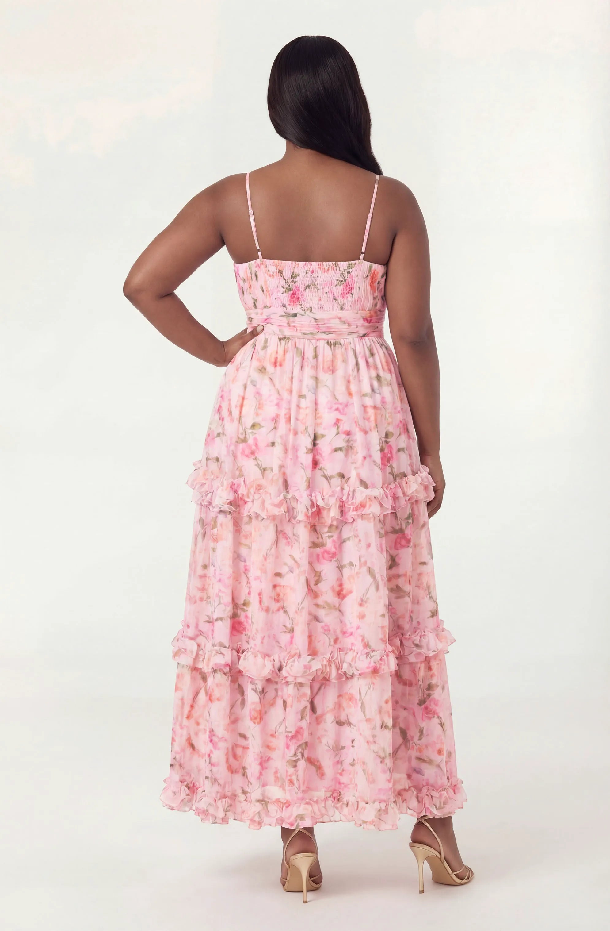 Plus Size - Pink floral