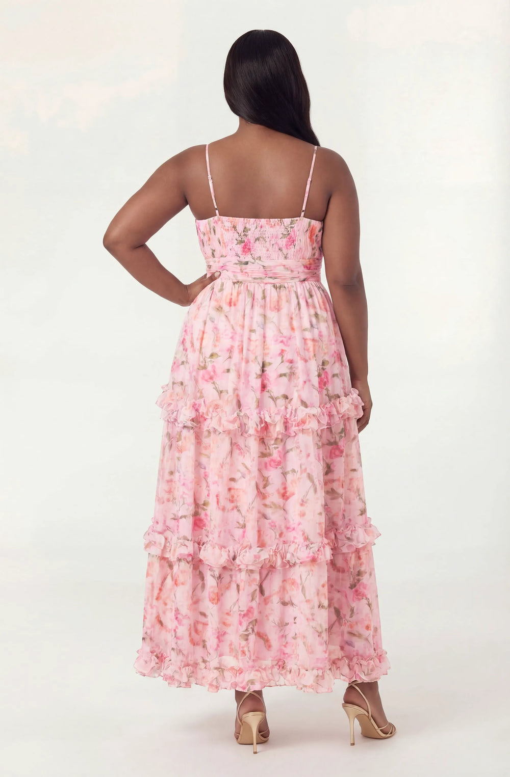 Plus Size - Pink floral