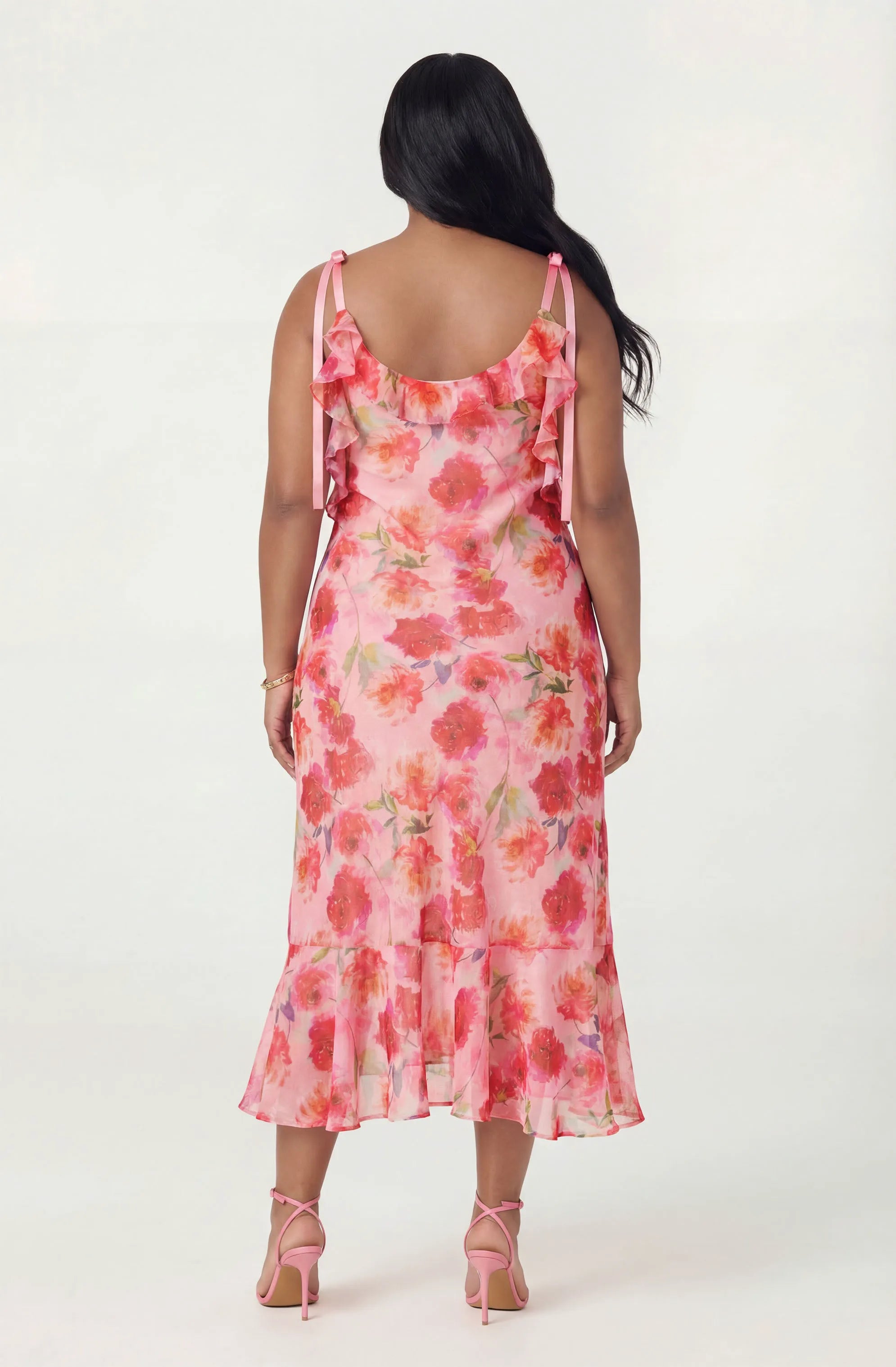 Plus Size - Pink floral