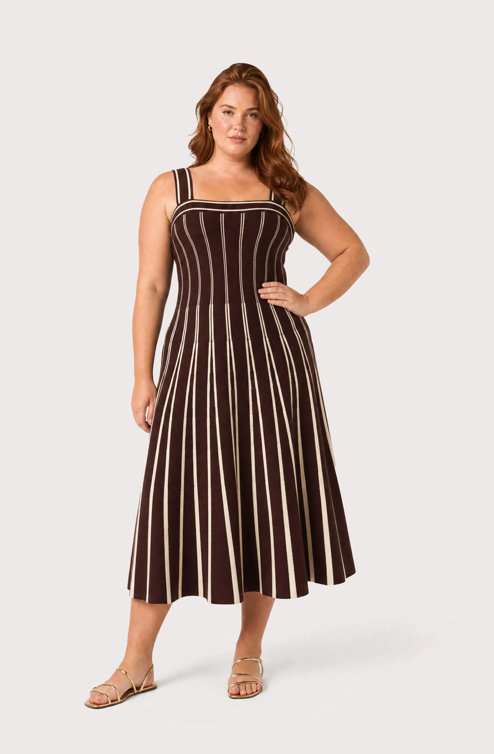Plus Size - Brown cream