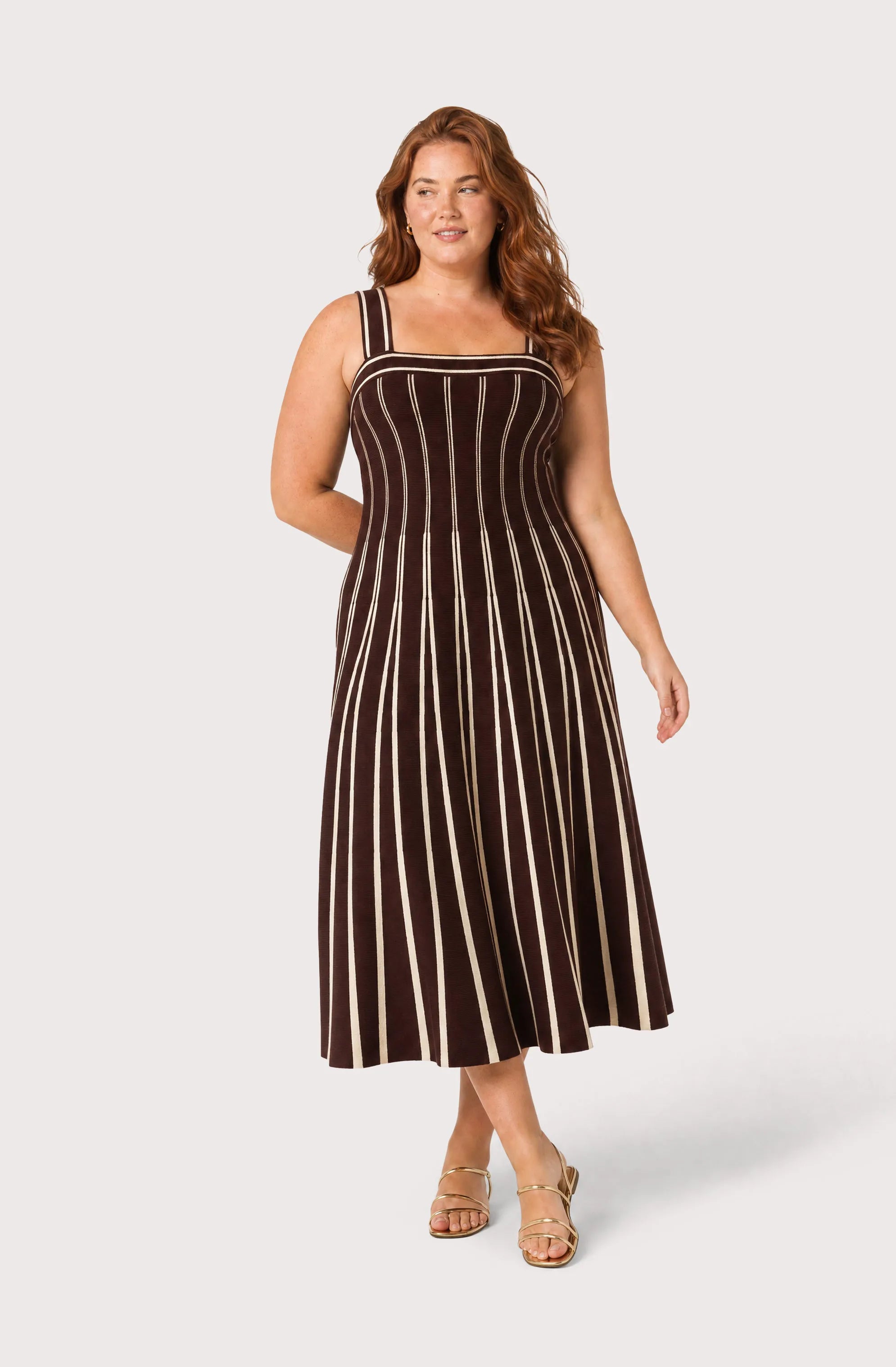 Plus Size - Brown cream