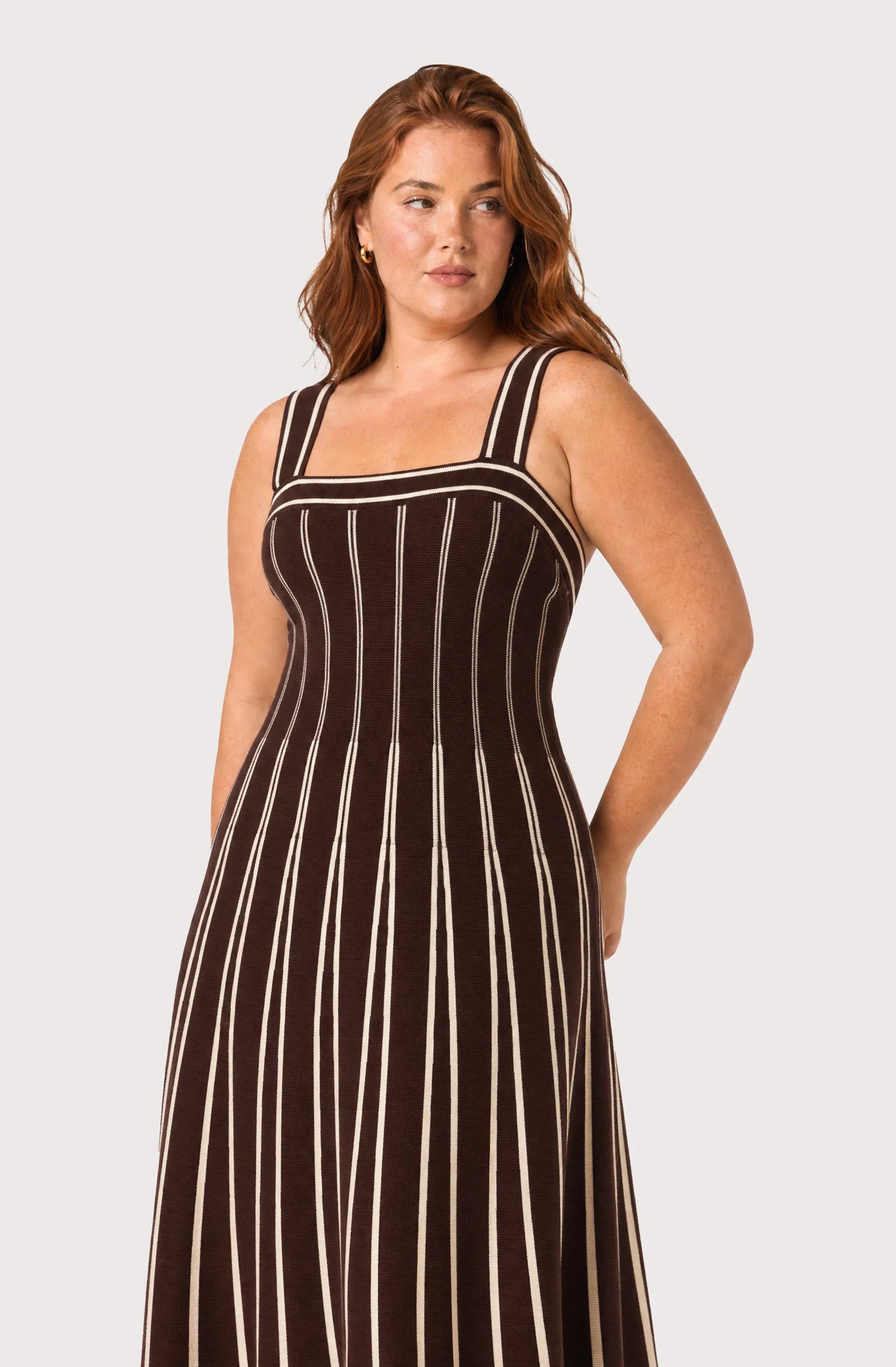 Plus Size - Brown cream