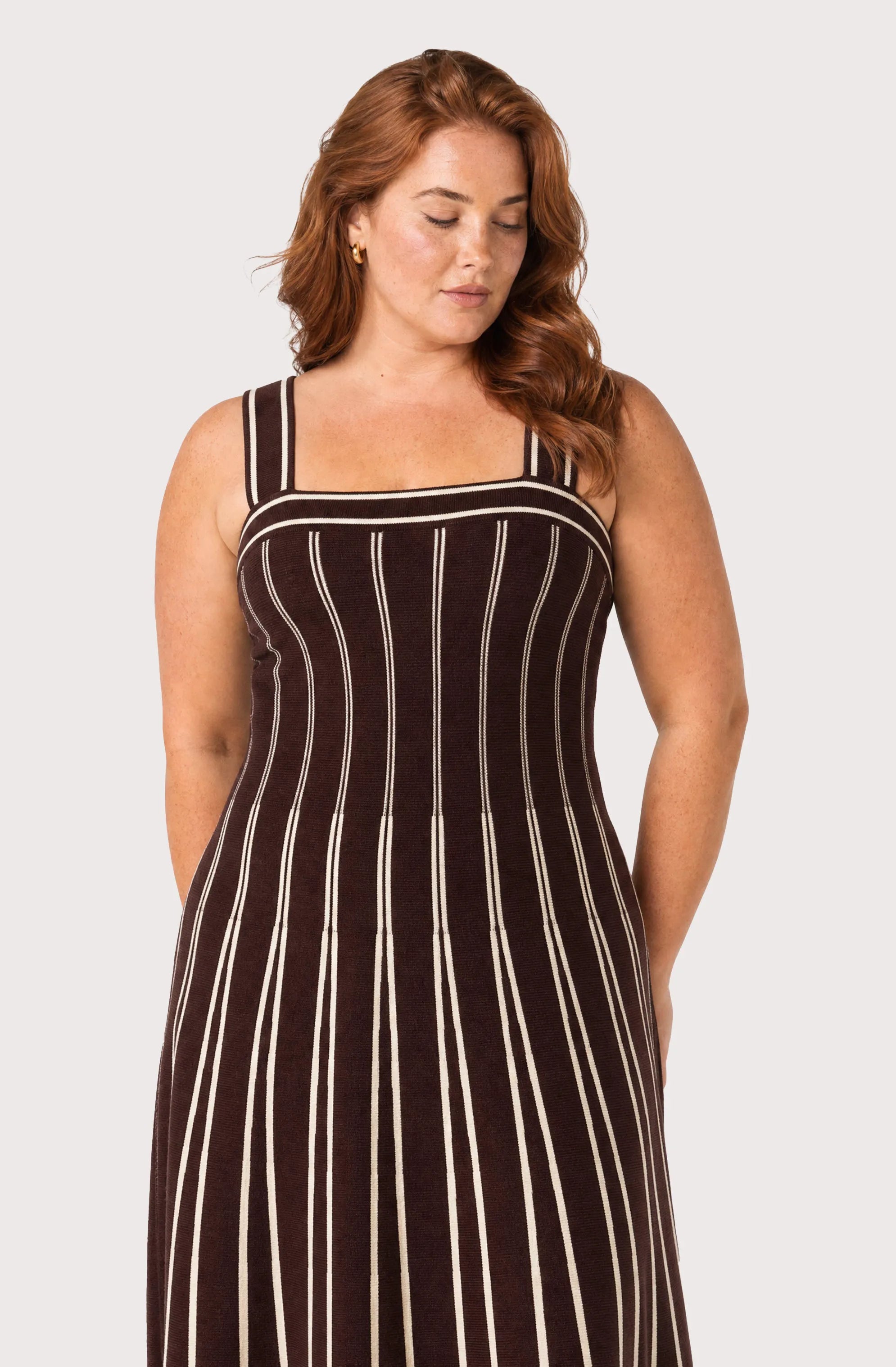 Plus Size - Brown cream