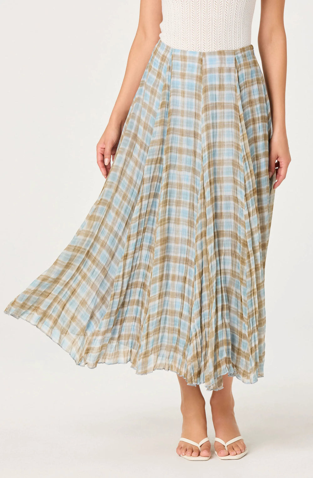 Blue brown plaid
