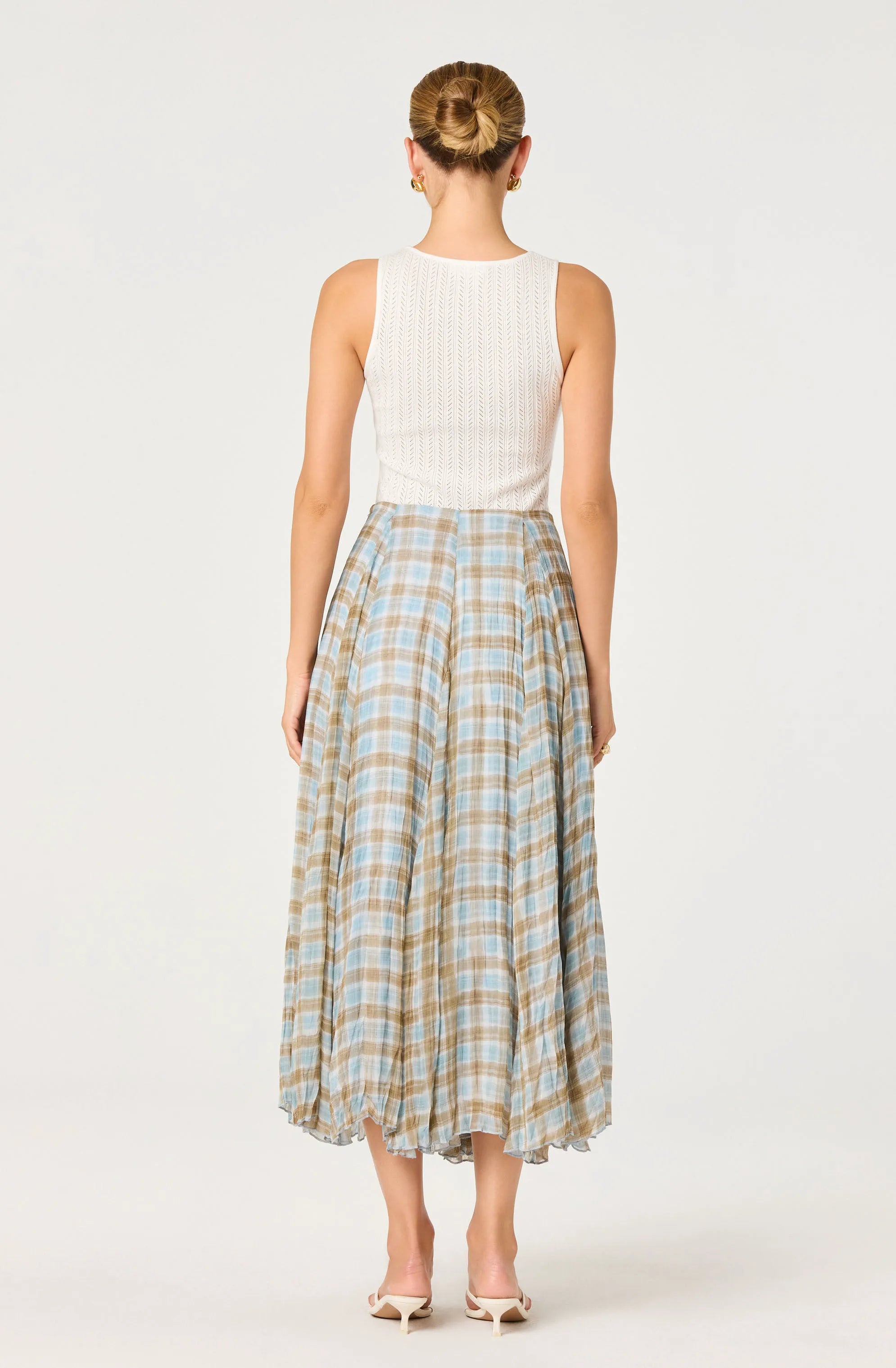 Blue brown plaid