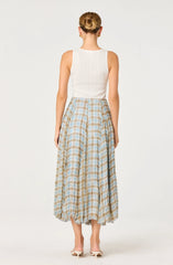 Blue brown plaid