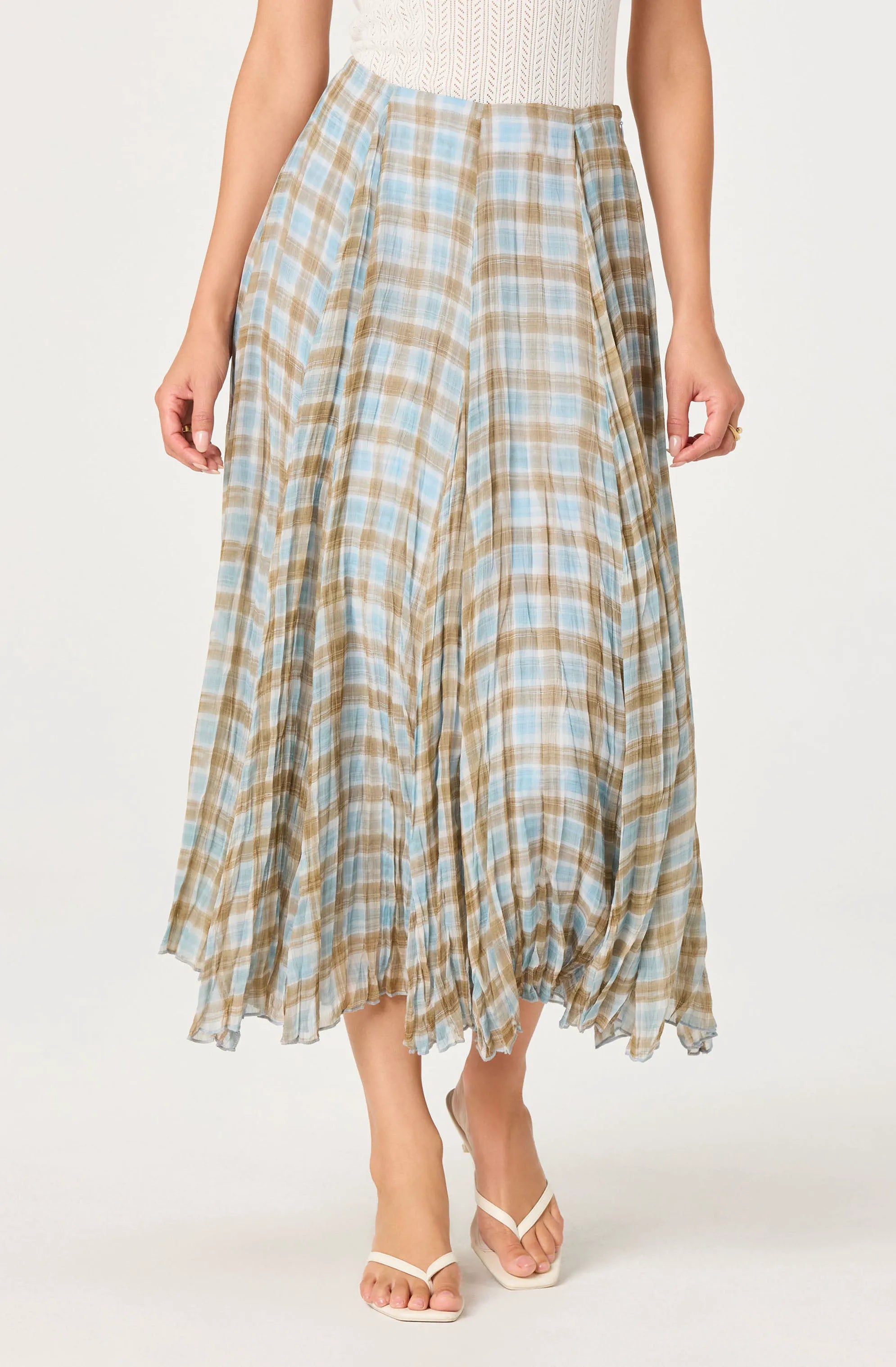 Blue brown plaid