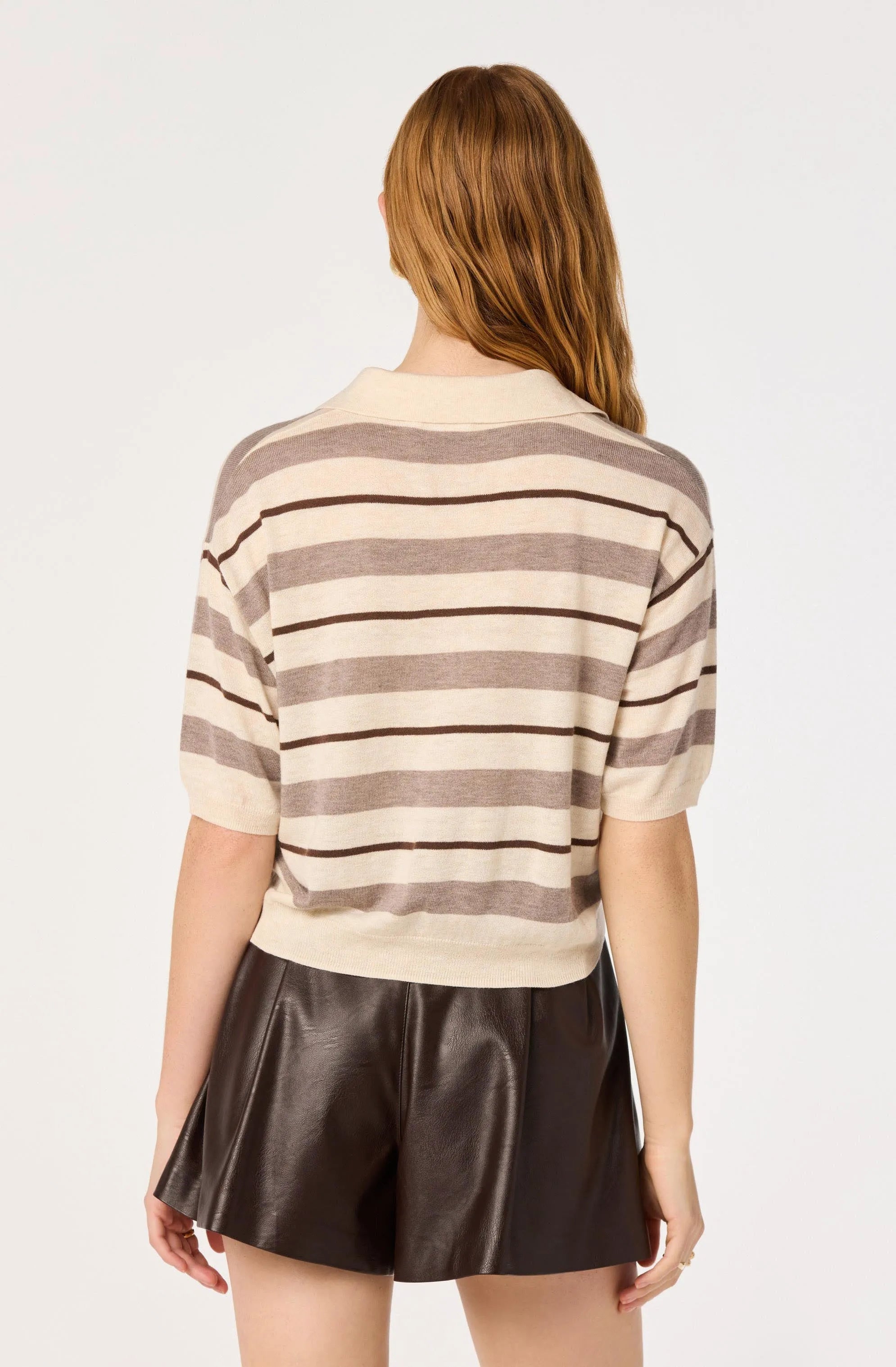 Cream brown stripe