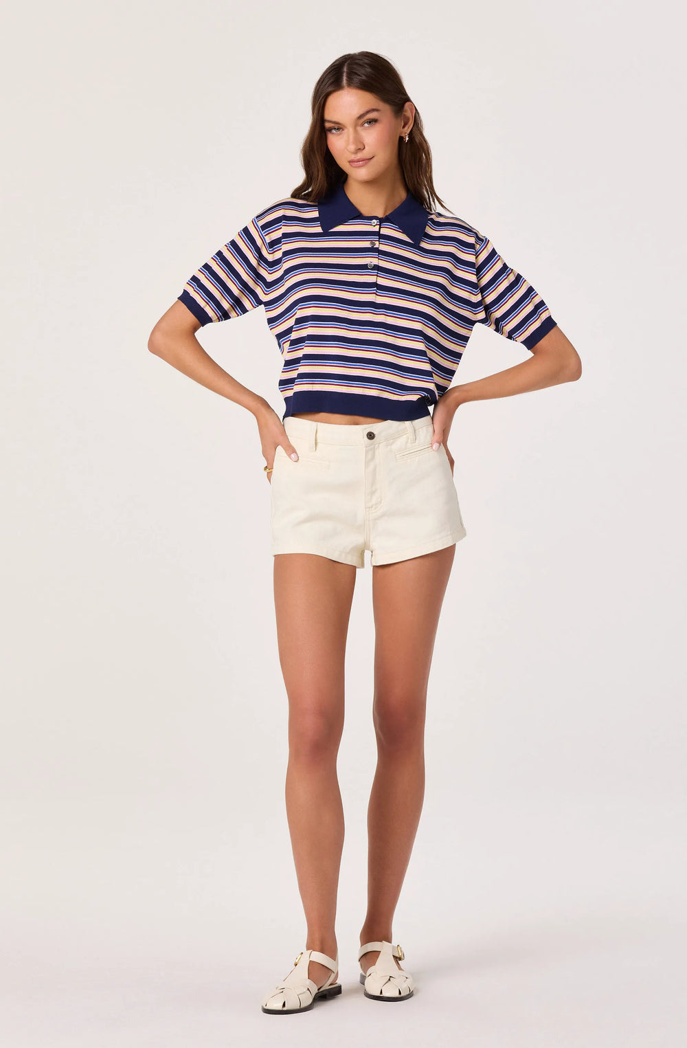 Navy multi stripe