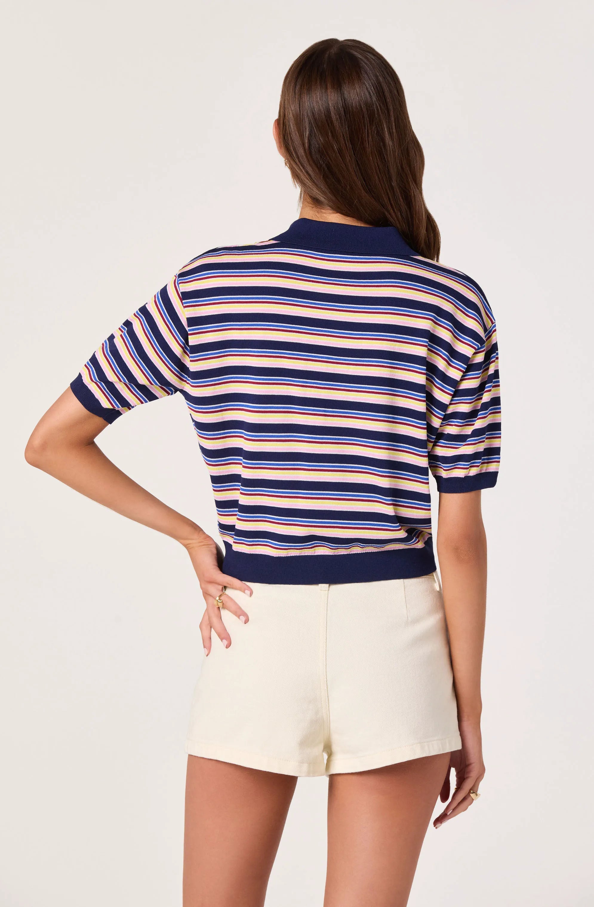 Navy multi stripe