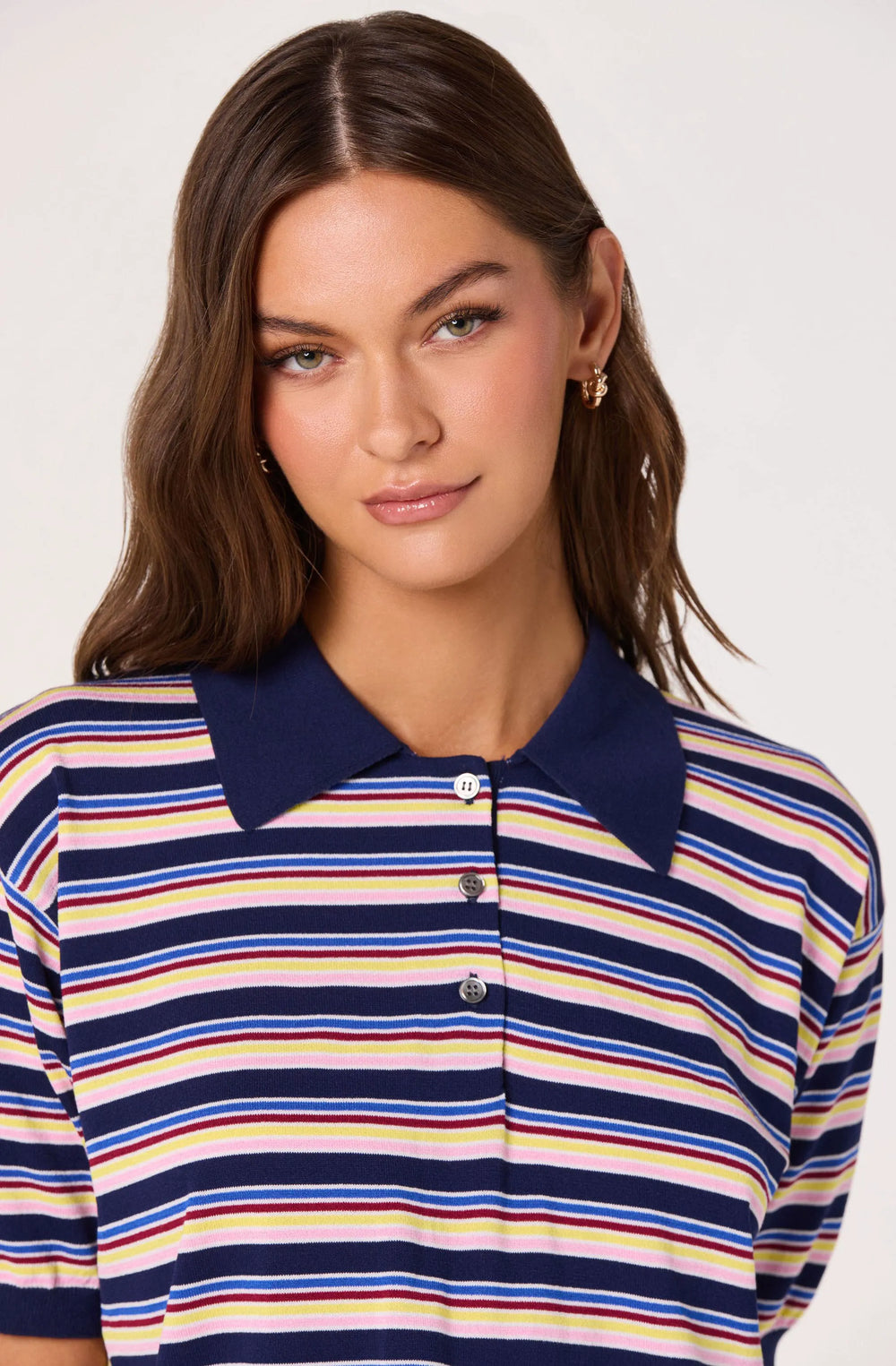 Navy multi stripe