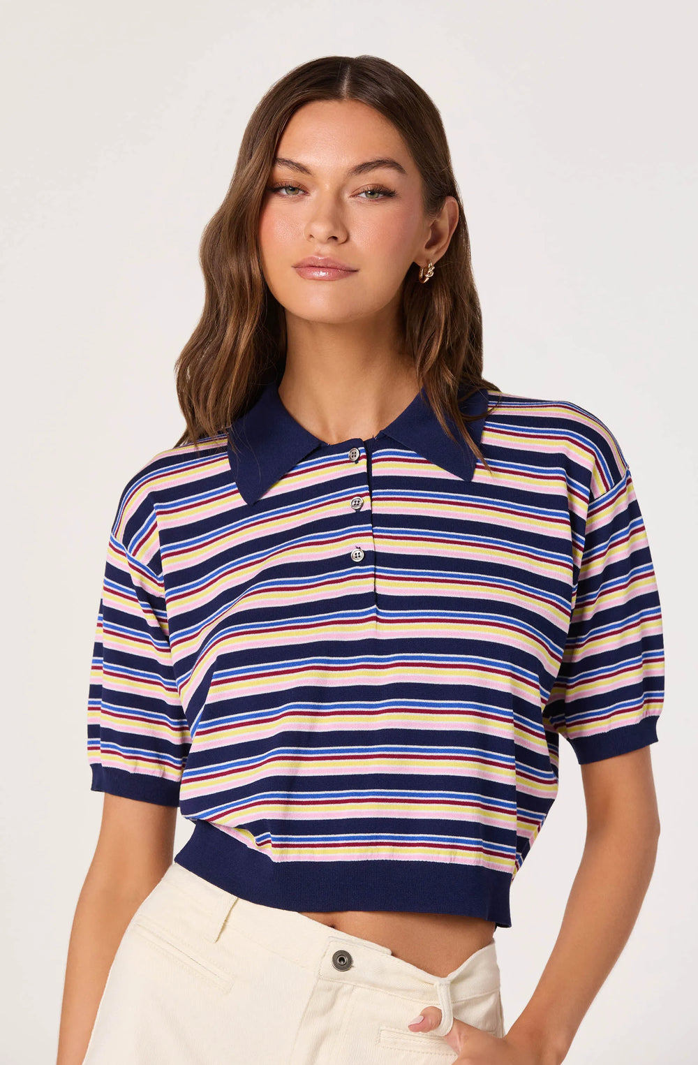 Navy multi stripe