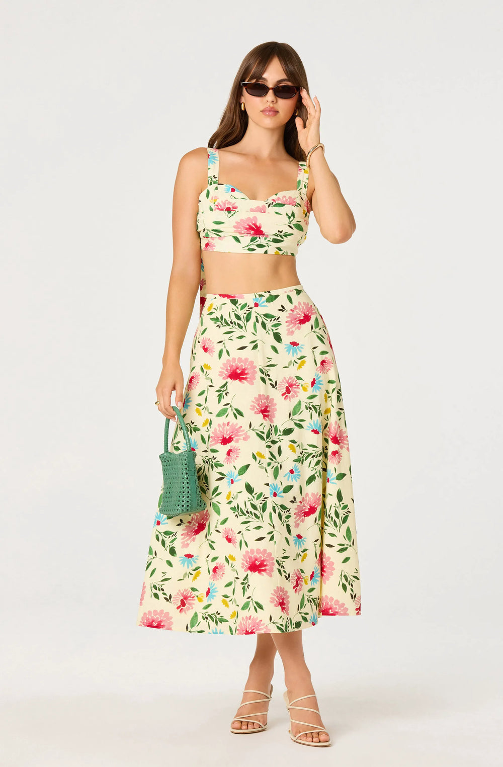 Yellow pink floral