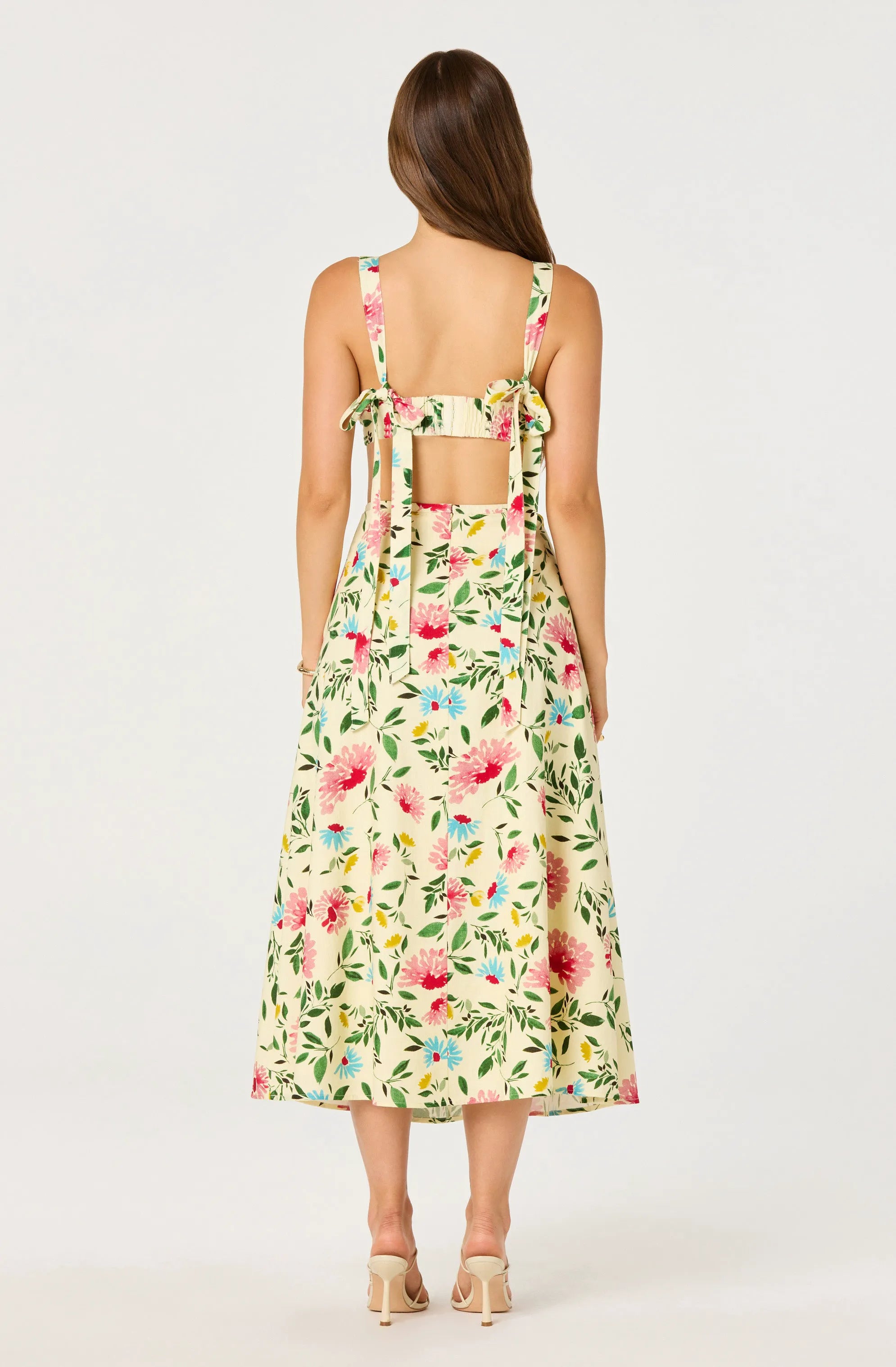 Yellow pink floral