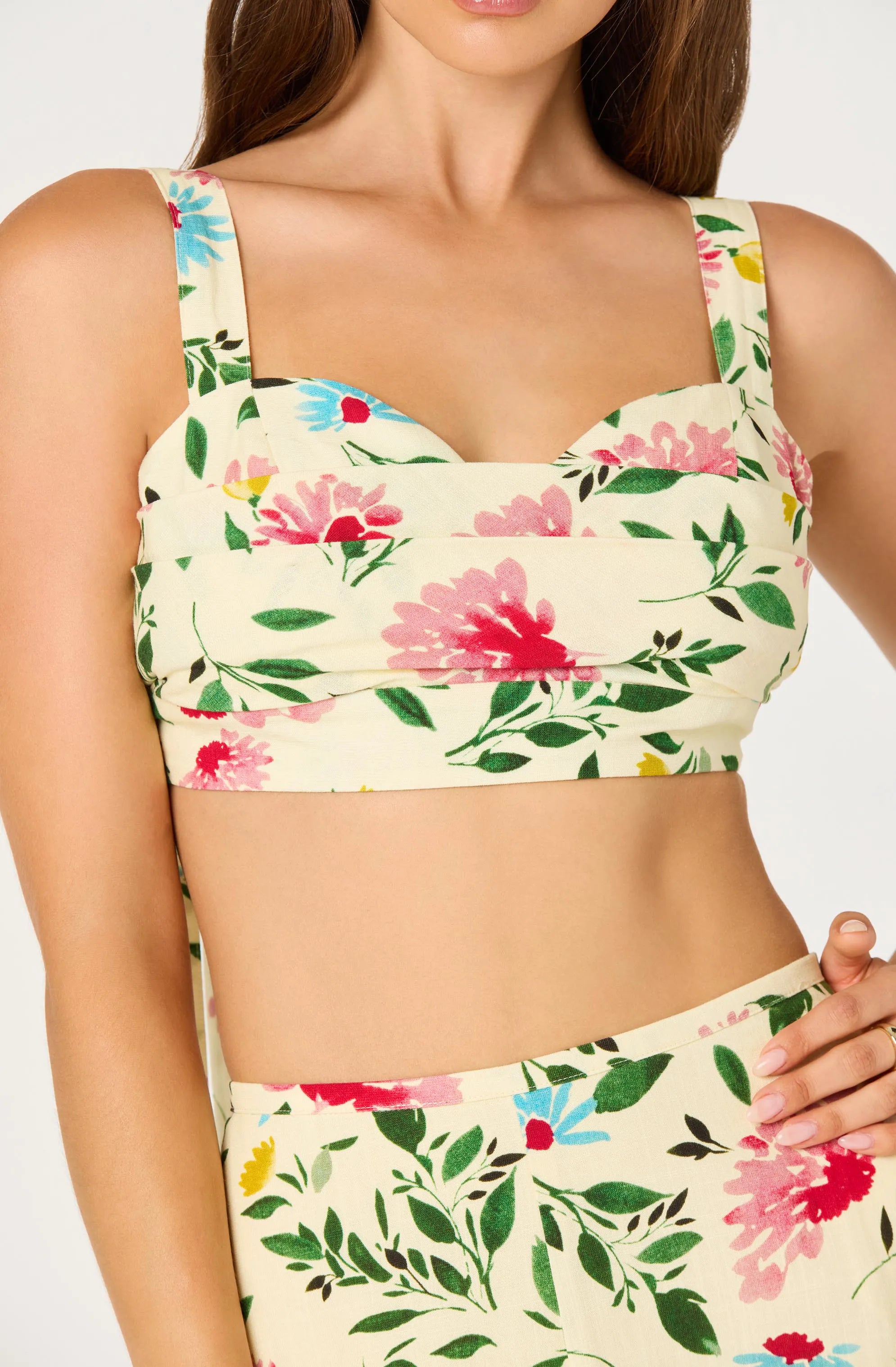 Yellow pink floral