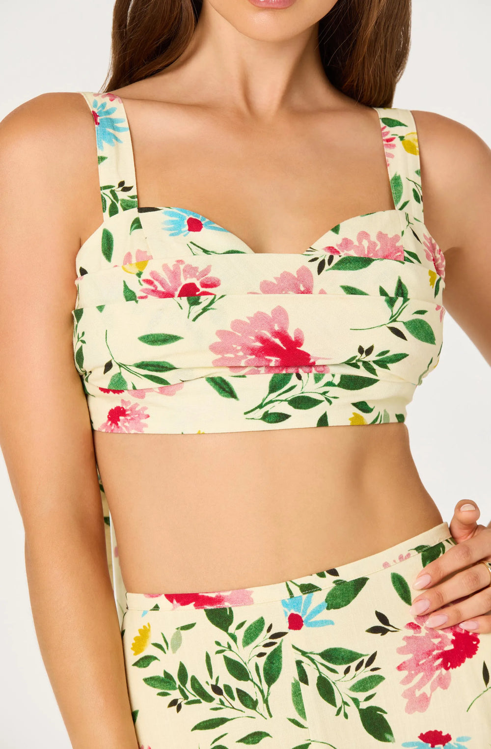 Yellow pink floral