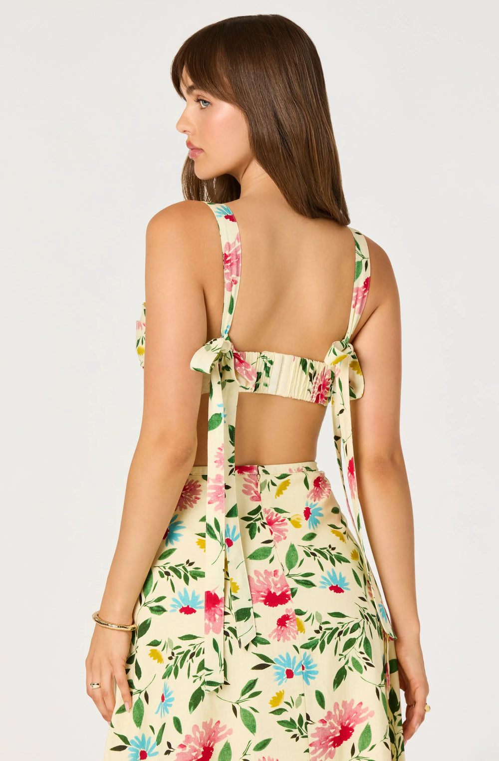 Yellow pink floral