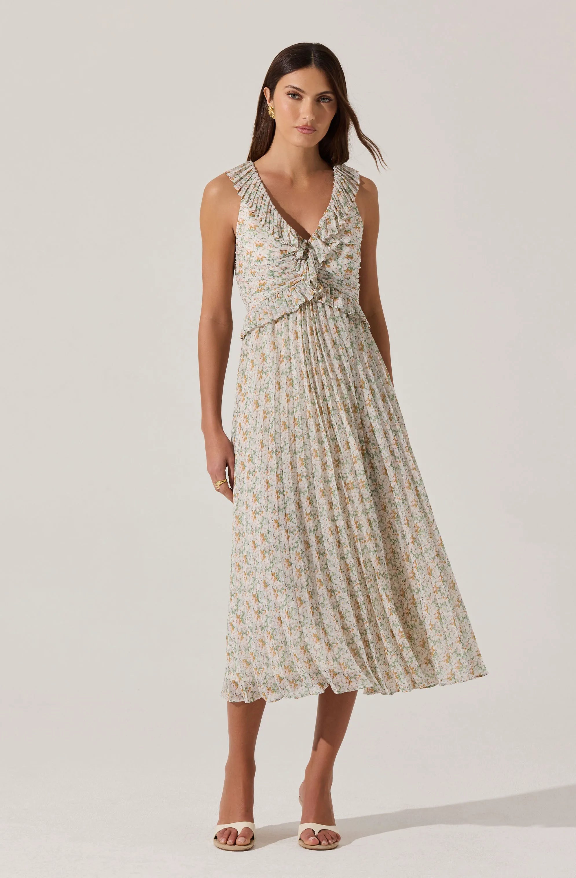 Cream multi floral