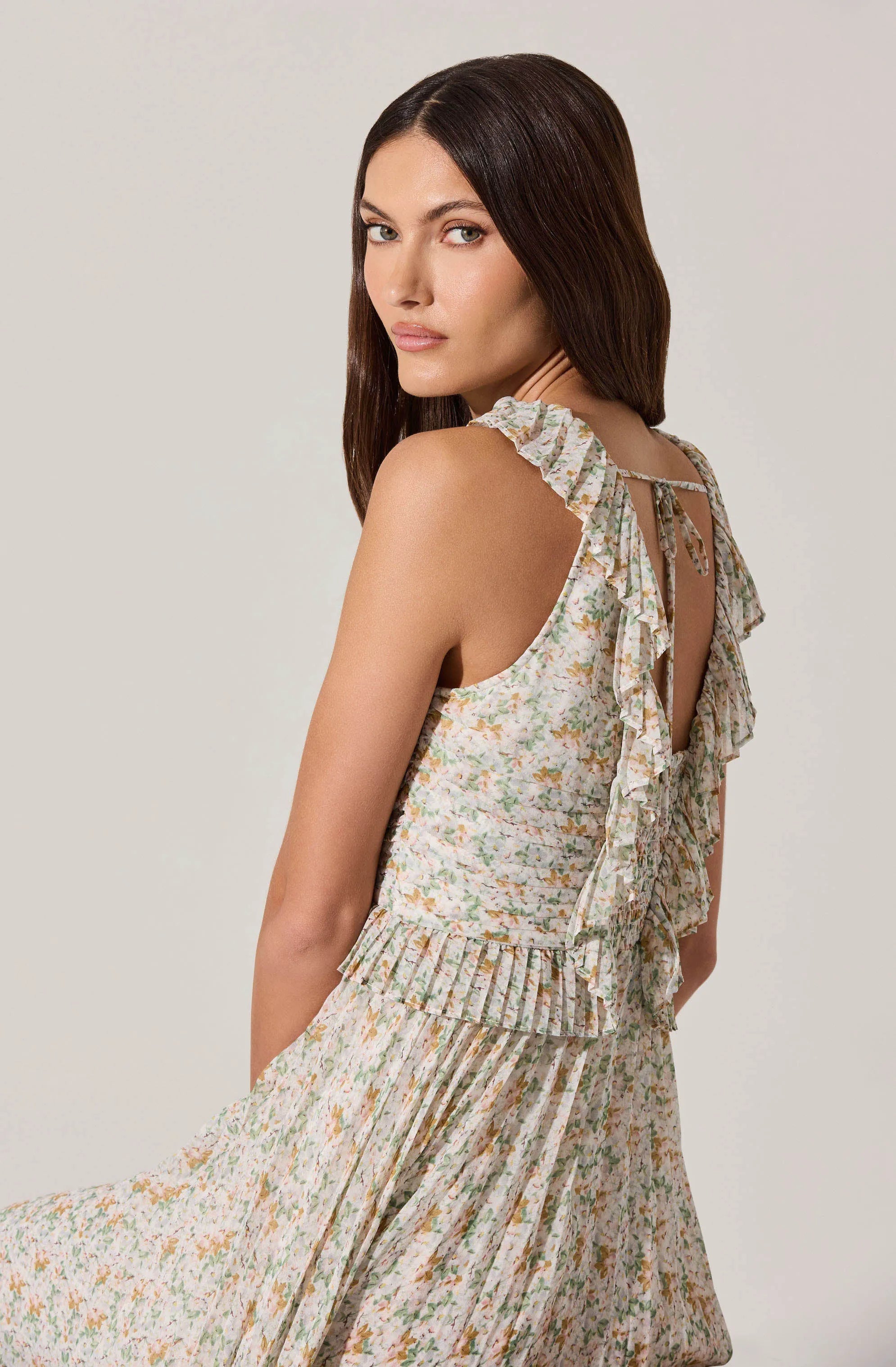 Cream multi floral