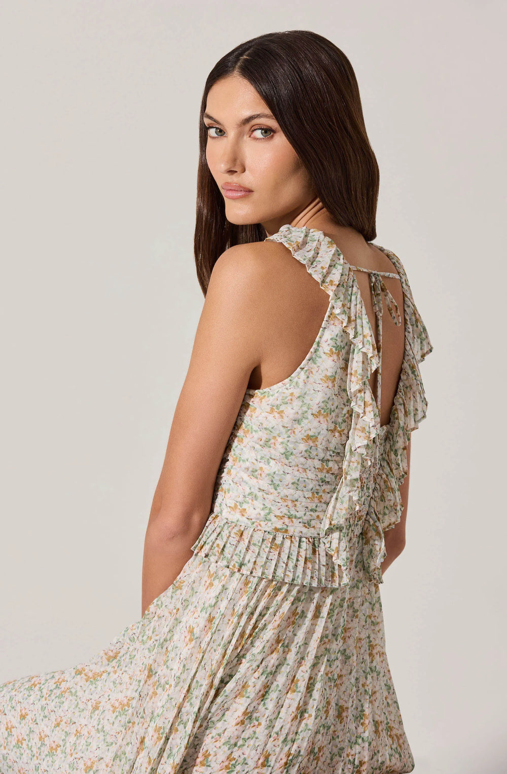 Cream multi floral