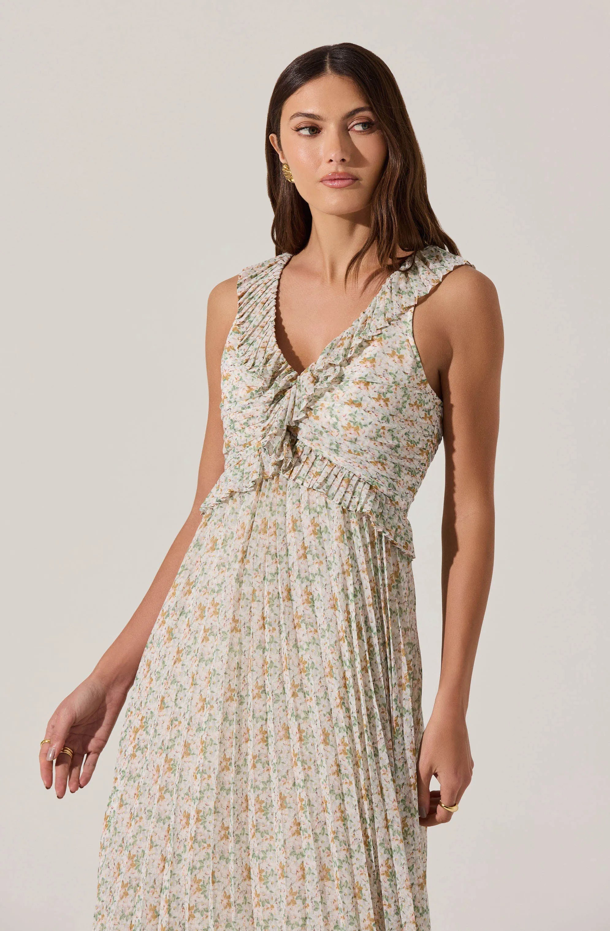 Cream multi floral