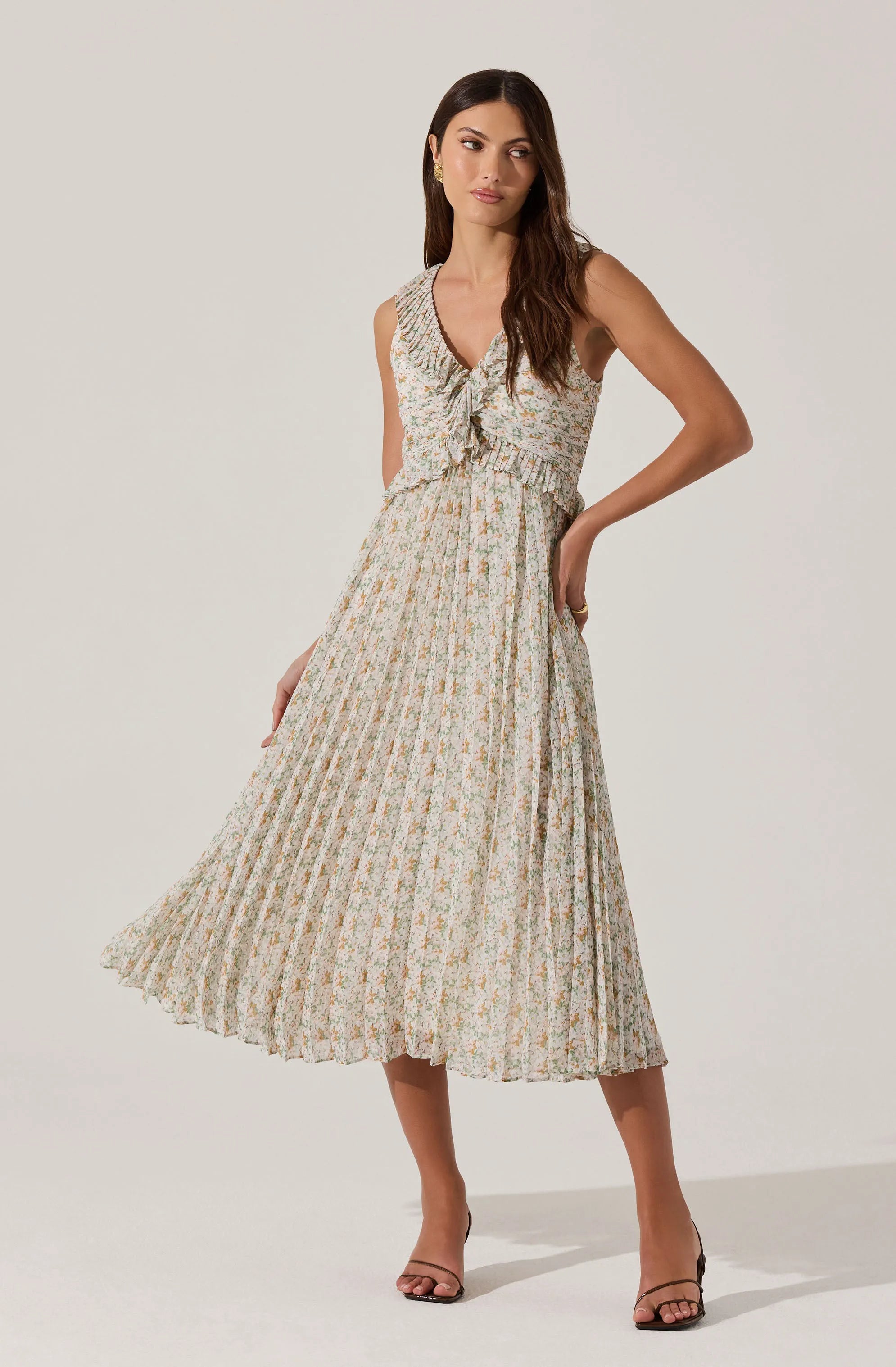 Cream multi floral