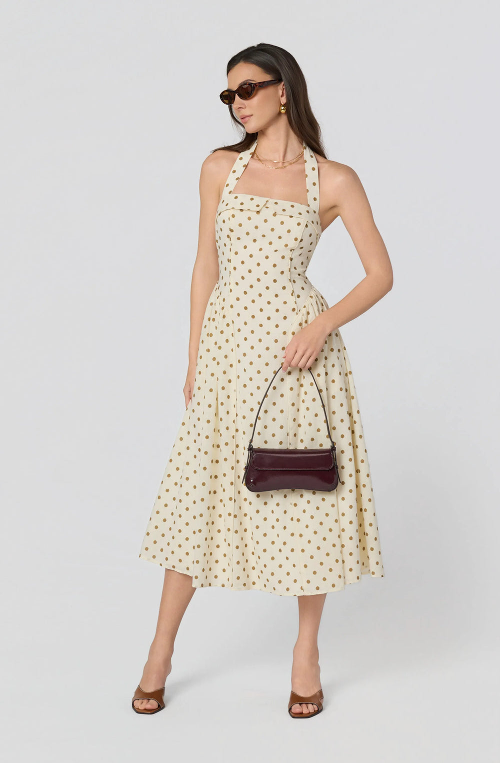 Cream polka dot