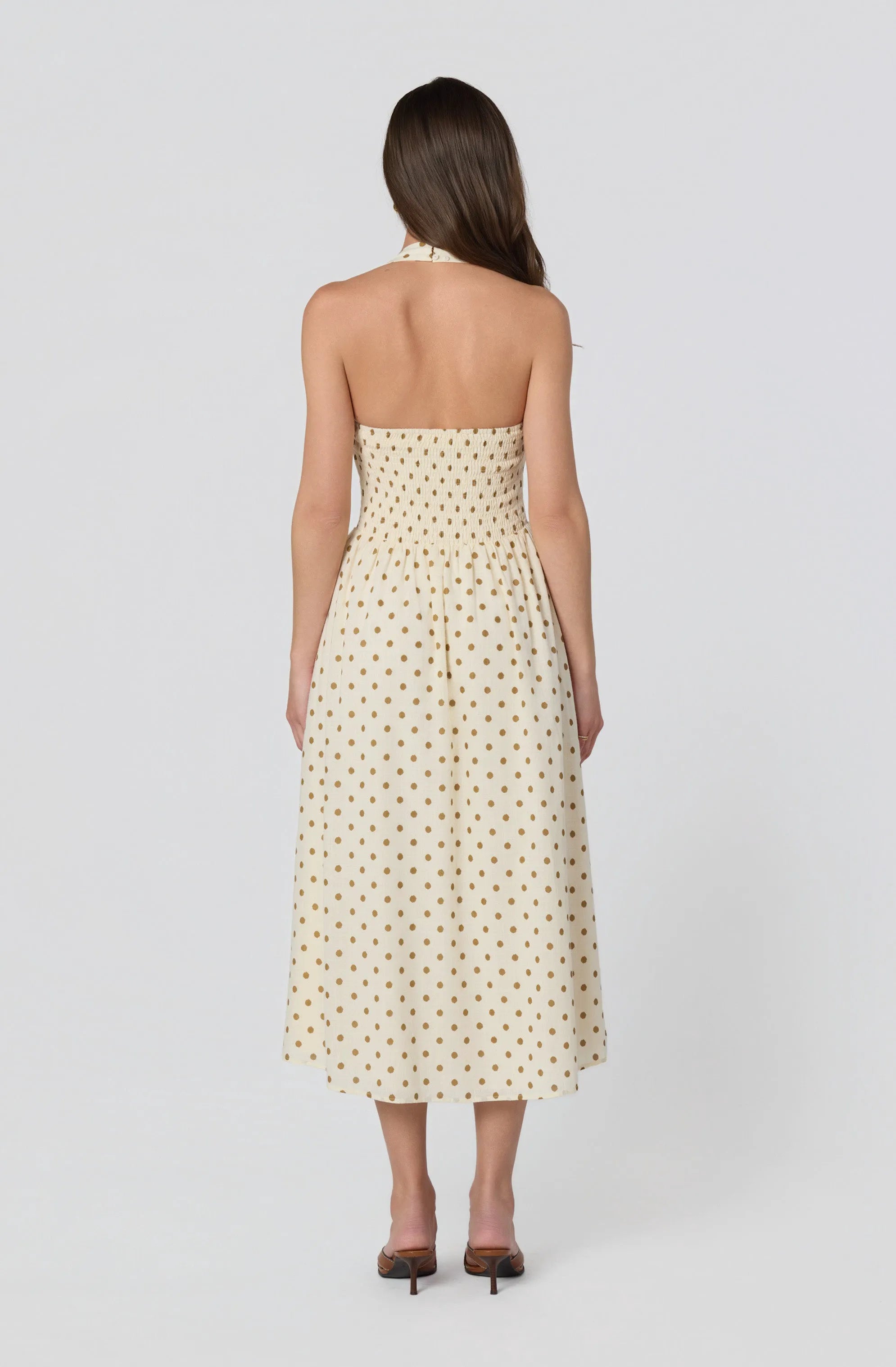 Cream polka dot