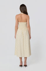 Cream polka dot