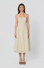 Cream polka dot