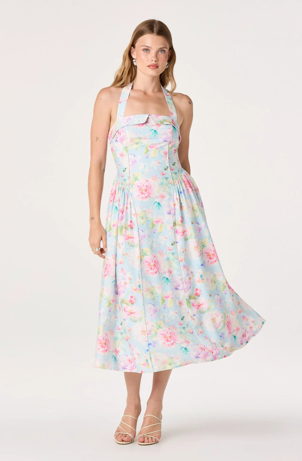 Lt blue multi floral