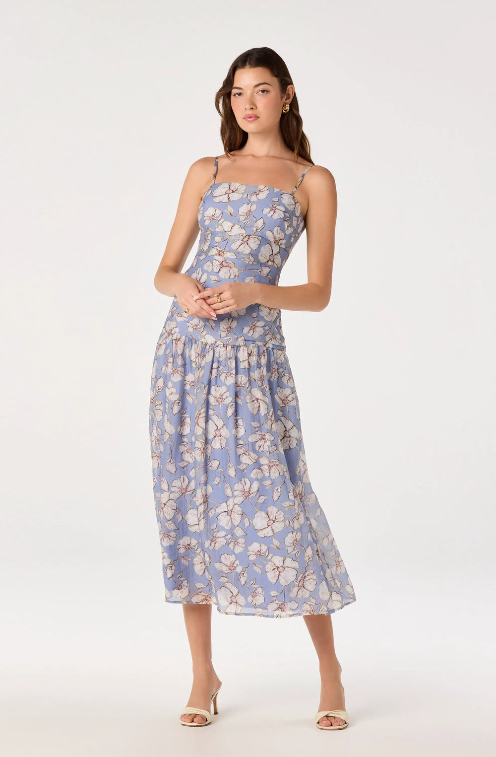 Blue white floral