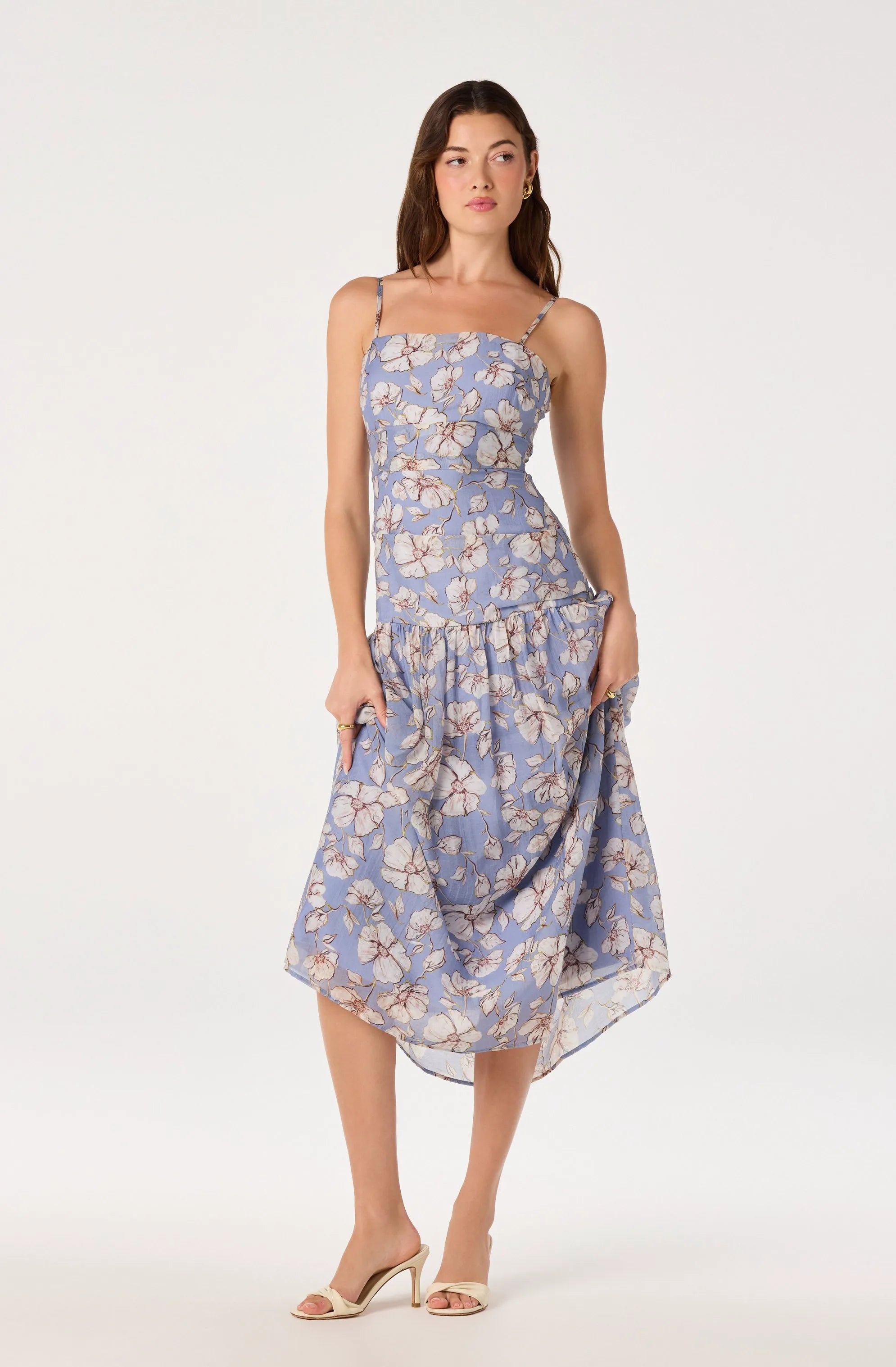 Blue white floral