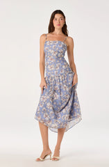 Blue white floral
