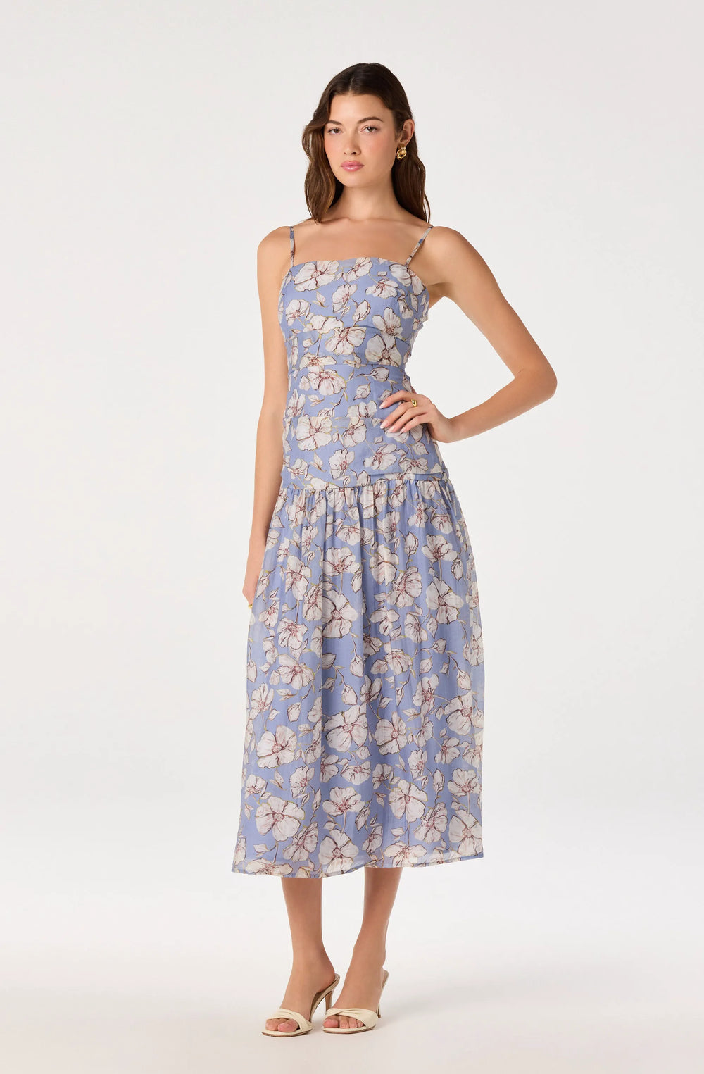 Blue white floral