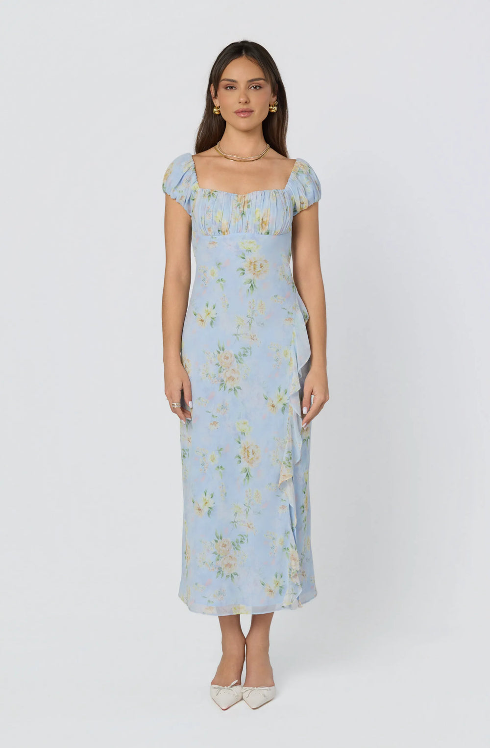 Blue multi floral