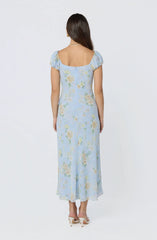 Blue multi floral