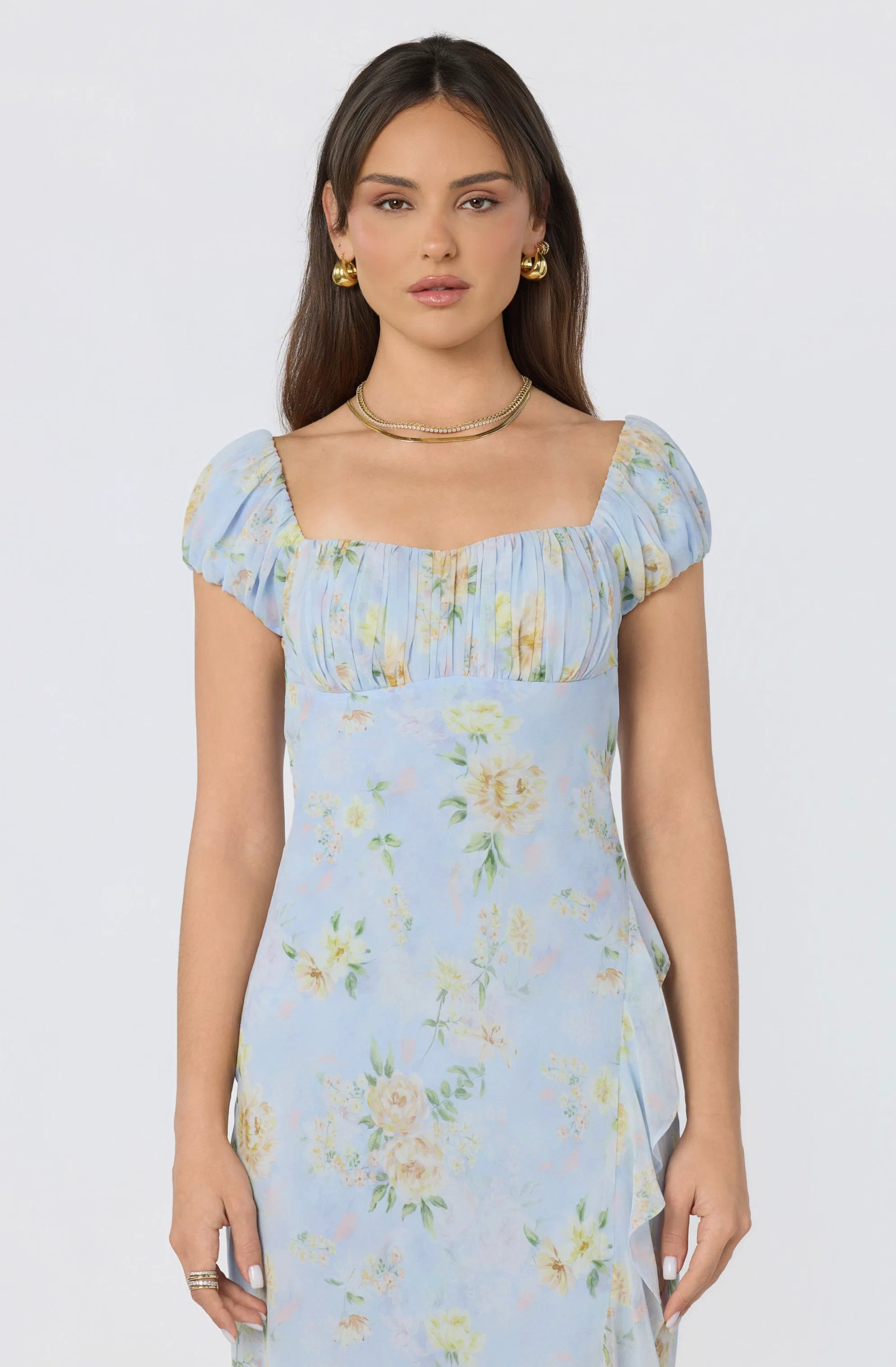 Blue multi floral