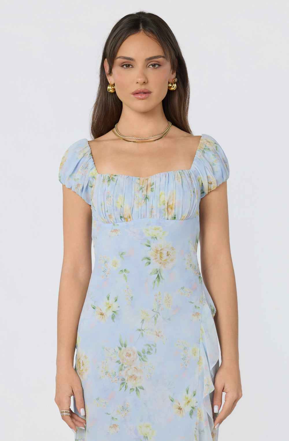 Blue multi floral