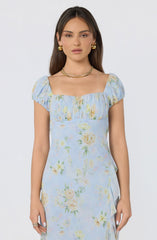 Blue multi floral